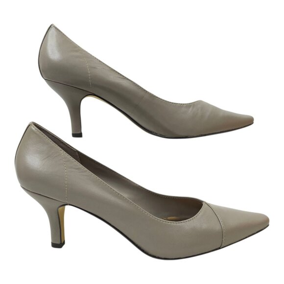 Bella Vita WOW Taupe Pump Womens Size 12 N Kitten Heel Leather Kidskin NEW - Picture 10 of 15